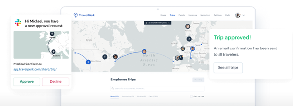 TravelPerk helps managers booking business travel manage multiple employee trips and expenses in one place.